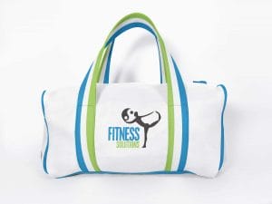 Fitness SOlutions logo on Gym Bag
