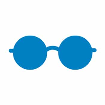 Blue glasses icon